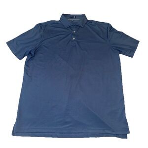 Stitch Solid Picque Blue Golf Polo Shirt XL